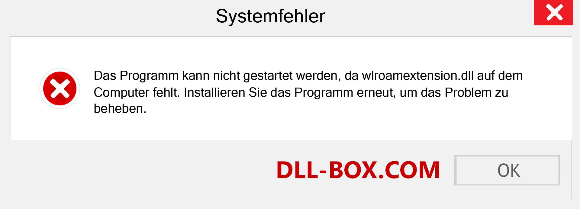 wlroamextension.dll-Datei fehlt?. Download für Windows 7, 8, 10 - Fix wlroamextension dll Missing Error unter Windows, Fotos, Bildern